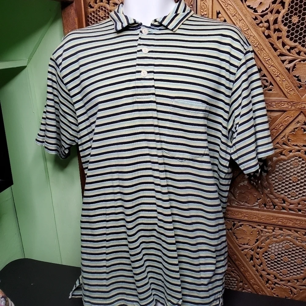 J.Crew Men's Striped Polo Shirt Size Large